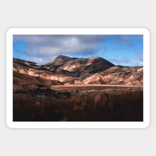 Landmannalaugar in Highlands of Iceland, Geothermal Rainbow Mountains Sticker